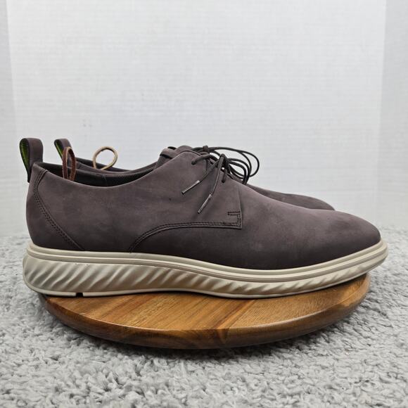 Ecco St. 1 Hybrid Lite Shale Nubuck Plain Toe Casual Oxford Dress Shoe Mens 48 - Picture 3 of 14